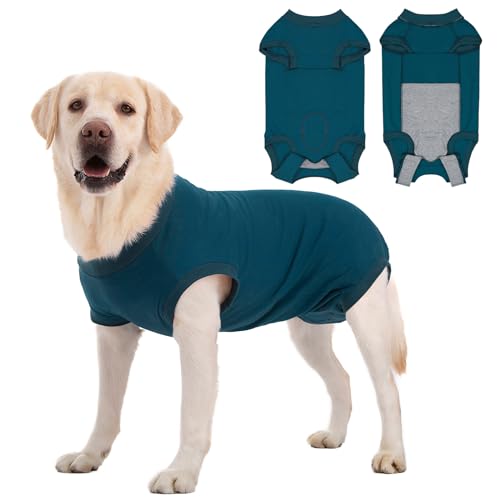 Axcimond Hundebody Nach Op Leckschutz Op Body Hund Kastration Hündin Rüde Medical Pet Shirt Hund Einteiler Wundschutzanzüge für Hunde Mit Klettverschluss Alternativen zu Kegel und Halskrause Hunde von Axcimond