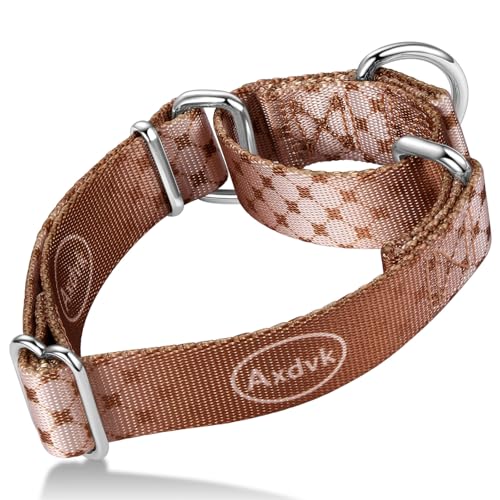 Axdvk Martingale-Halsband für Hunde – Bunter Farbverlauf, Modisches Design & Ausbruchsicher – Weich & Langlebig – Für Spaziergänge, Training, Outdoor und Alltag, L, Braun Muster Axdvk Martingale-Halsband für Hunde – Bunter Farbverlauf, Modisches Design & Ausbruchsicher – Weich & Langlebig – Für Spaziergänge, Training, Outdoor und Alltag, L, Braun Muster von Axdvk