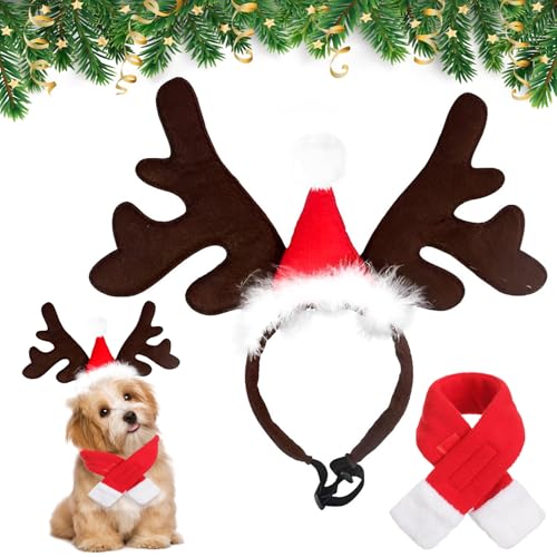 Axinyijia Weihnachten Haustier Stirnband Hundekostüm, Weihnachtsmütze Hund Geschenk Weihnachtsschal Katzen Weihnachtskostüm Hunde Elch Haarreif Axinyijia Weihnachten Haustier Stirnband Hundekostüm, Weihnachtsmütze Hund Geschenk Weihnachtsschal Katzen Weihnachtskostüm Hunde Elch Haarreif von Axinyijia