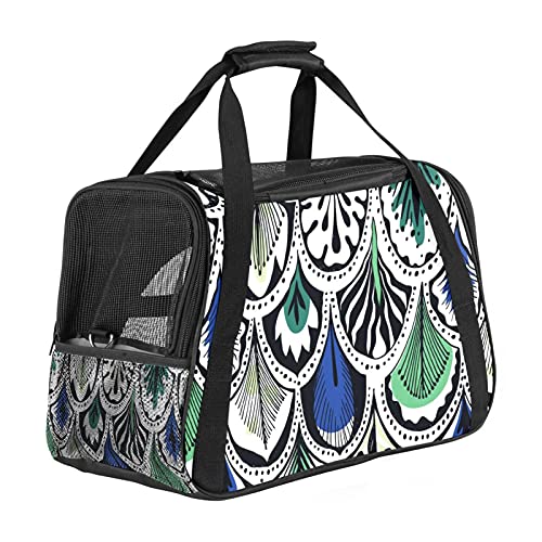 Artistic Pfau Boho Design Haustier Tragetasche Tragetasche Tragbare Tragetasche Obere Öffnung Abnehmbare Matte Atmungsaktives Netz, Transport Handtasche Für Hunde Und Katzen Artistic Pfau Boho Design Haustier Tragetasche Tragetasche Tragbare Tragetasche Obere Öffnung Abnehmbare Matte Atmungsaktives Netz, Transport Handtasche Für Hunde Und Katzen von AxssjS