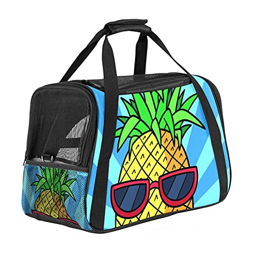 Blaue Ananas-Haustier-Tragetasche, tragbare Tragetasche oben, abnehmbare Matte und atmungsaktives Netzgewebe, Transport-Handtasche für Hunde und Katzen Blaue Ananas-Haustier-Tragetasche, tragbare Tragetasche oben, abnehmbare Matte und atmungsaktives Netzgewebe, Transport-Handtasche für Hunde und Katzen von AxssjS