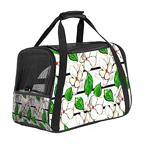 Haustier-Tragetasche, mit Blumenmuster, tragbare Tragetasche mit Öffnung oben, abnehmbare Matte und atmungsaktives Netzgewebe, Transporthandtasche für Hunde und Katzen Haustier-Tragetasche, mit Blumenmuster, tragbare Tragetasche mit Öffnung oben, abnehmbare Matte und atmungsaktives Netzgewebe, Transporthandtasche für Hunde und Katzen von AxssjS