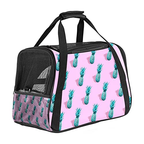 Haustier-Tragetasche mit Ananas-Muster, tragbare Tragetasche, obere Öffnung, abnehmbare Matte und atmungsaktives Netz, Transport-Handtasche für Hunde und Katzen Haustier-Tragetasche mit Ananas-Muster, tragbare Tragetasche, obere Öffnung, abnehmbare Matte und atmungsaktives Netz, Transport-Handtasche für Hunde und Katzen von AxssjS