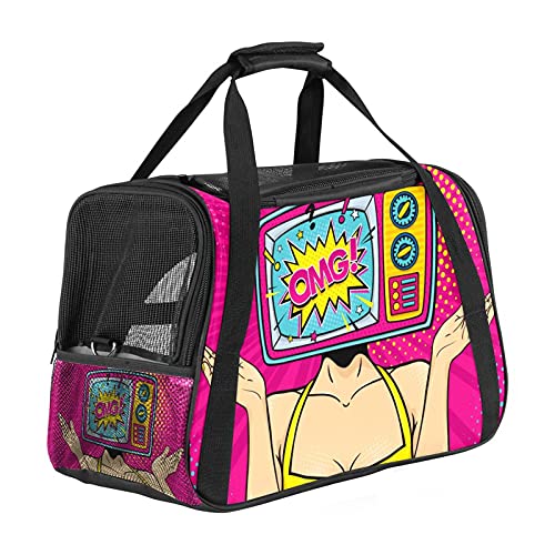 OMG Surprised TV Pet Carrier Bag, Portable Tote Bag Top Opening, Removable Mat And Breathable Mesh Transport Handbag For Dogs And Cats OMG Surprised TV Pet Carrier Bag, Portable Tote Bag Top Opening, Removable Mat And Breathable Mesh Transport Handbag For Dogs And Cats von AxssjS