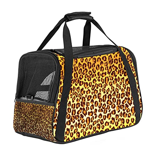 Tragetasche für Haustiere, Leopardenmuster, mit 3 offenen Netztüren und verstellbarem Schultergurt, tragbare Handtasche für kleine Welpen, Hunde, Katzen, Braun Tragetasche für Haustiere, Leopardenmuster, mit 3 offenen Netztüren und verstellbarem Schultergurt, tragbare Handtasche für kleine Welpen, Hunde, Katzen, Braun von AxssjS