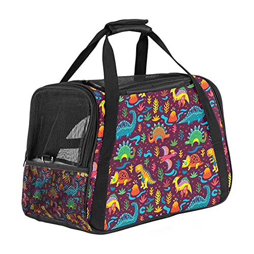 Transporttasche für Hunde, Dinosaurier, niedlich, weich, für kleine Hunde und Katzen, tragbar, für Reisen, offene Oberseite, 43,2 x 25,4 x 30,8 cm Transporttasche für Hunde, Dinosaurier, niedlich, weich, für kleine Hunde und Katzen, tragbar, für Reisen, offene Oberseite, 43,2 x 25,4 x 30,8 cm von AxssjS