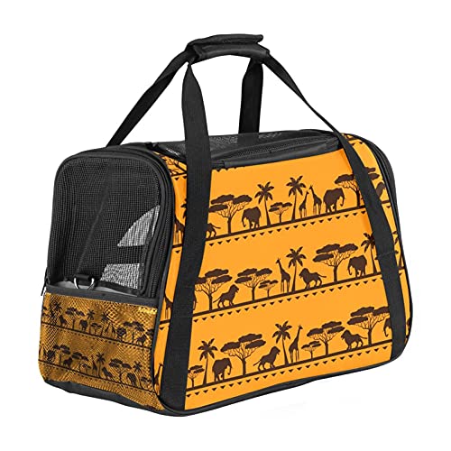 Transporttasche für mittelgroße Haustiere, für kleine Hunde, Katzen, Welpen, Kätzchen, von Fluggesellschaften zugelassen, Transporttasche mit Schultergurt, ästhetisches Afrika, ethnisches Transporttasche für mittelgroße Haustiere, für kleine Hunde, Katzen, Welpen, Kätzchen, von Fluggesellschaften zugelassen, Transporttasche mit Schultergurt, ästhetisches Afrika, ethnisches von AxssjS