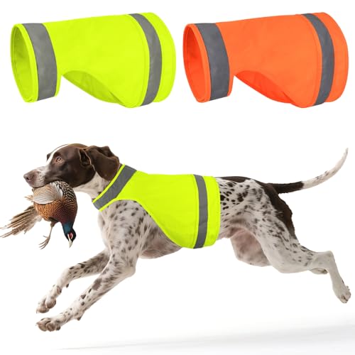 2 Stück Warnweste, reflektierende Hundeweste für die Jagd, weiche, verstellbare reflektierende Hundejacke für die Jagd im Freien, hält den Hund im Blick und sicher vor Jägern (fluoreszierendes Grün 2 Stück Warnweste, reflektierende Hundeweste für die Jagd, weiche, verstellbare reflektierende Hundejacke für die Jagd im Freien, hält den Hund im Blick und sicher vor Jägern (fluoreszierendes Grün von Ayaseen