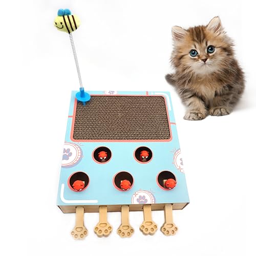 Ayedvan Katzenkratzbaum, Katzenspielzeug mit Kratzkissen, Katzenanreicherungsspielzeug für Indoor-Katzen, Katzenspielzeugbox, Katzenkratzbox, interaktives Spielzeug zur Linderung von Langeweile und Ayedvan Katzenkratzbaum, Katzenspielzeug mit Kratzkissen, Katzenanreicherungsspielzeug für Indoor-Katzen, Katzenspielzeugbox, Katzenkratzbox, interaktives Spielzeug zur Linderung von Langeweile und von Ayedvan
