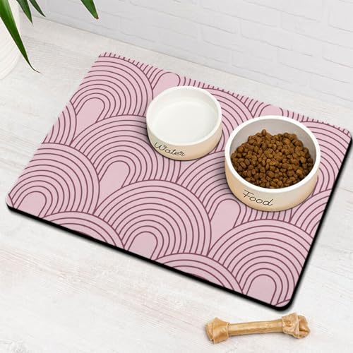 Hundefuttermatten für Böden, saugfähig, Haustier-Katzenfutter-Matte – schnell trocknende Hundenapf-Matten für Futter und Wasser, umweltfreundliches Boho-Haustierzubehör Hundefuttermatten für Böden, saugfähig, Haustier-Katzenfutter-Matte – schnell trocknende Hundenapf-Matten für Futter und Wasser, umweltfreundliches Boho-Haustierzubehör von Ayiashiab