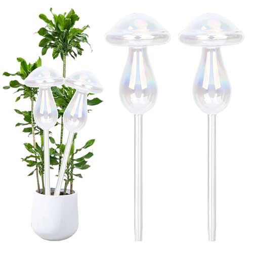 Ayizhiniu 4pcs Bewässerungskugeln Pilze, Bunte Glas Pflanzenbewässerungskugeln, Wassertropfen Pilz Selbstbewässernde Glühbirnen, Pflanzen Wasserspender, Gilt für Bewässerungssystem Pflanzen Ayizhiniu 4pcs Bewässerungskugeln Pilze, Bunte Glas Pflanzenbewässerungskugeln, Wassertropfen Pilz Selbstbewässernde Glühbirnen, Pflanzen Wasserspender, Gilt für Bewässerungssystem Pflanzen von Ayizhiniu