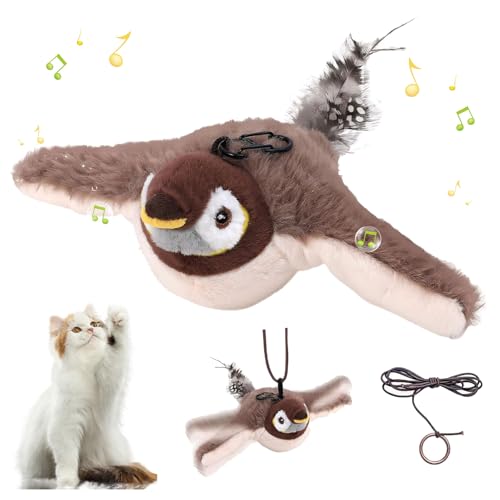 Ayizhiniu Fliegender Vogel Katzenspielzeug, Fliegender Vogel Katzenspielzeug mit Flügeln Schlagen, Geeignet Interaktives Spielzeug für Atzen Ayizhiniu Fliegender Vogel Katzenspielzeug, Fliegender Vogel Katzenspielzeug mit Flügeln Schlagen, Geeignet Interaktives Spielzeug für Atzen von Ayizhiniu