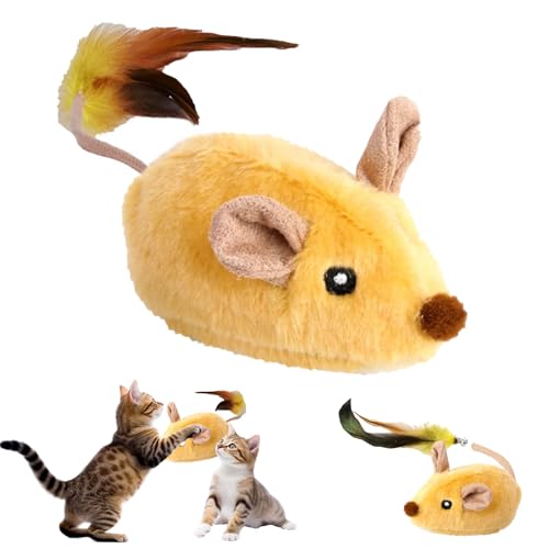 Ayizhiniu Magic Maus Katze, Katzenspielzeug Maus, Interaktives Spielzeug für Katzen, Katzenspielzeug Spielmaus mit Federschwanz, Gilt für Katzen Spielen Spielzeugmaus Ayizhiniu Magic Maus Katze, Katzenspielzeug Maus, Interaktives Spielzeug für Katzen, Katzenspielzeug Spielmaus mit Federschwanz, Gilt für Katzen Spielen Spielzeugmaus von Ayizhiniu