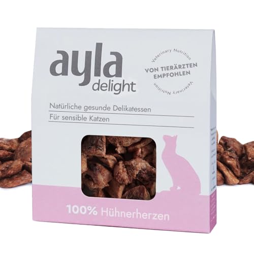AYLA Deluxe Gefriergetrocknete Hühnerherzen | 5X Bundle Nährstoff-Powerpaket | Unterstützt Herz & Immunsystem | Natürlicher Katzensnack für alle Altersstufen von AYLA when you care