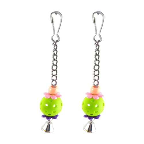 Aymzbd 2 Stück Haustier Vogelspielzeug für Papageien, Käfig Spielzeug für Kleine bis Mittlere Vögel, Conure Und Andere, GrÜn von Aymzbd