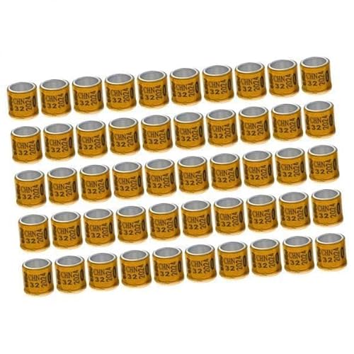 Aymzbd 2X 100pcs 2021 Aluminium Bird Dove Beinringe Bänder Multicolor, Orange50 von Aymzbd