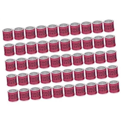 Aymzbd 2X 100pcs 2021 Aluminium Bird Dove Beinringe Bänder Multicolor, Pink50 von Aymzbd