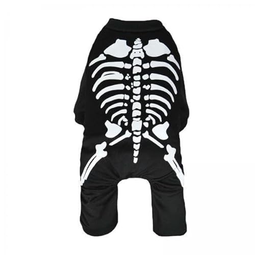 Aymzbd 2xHalloween Skelett Hundekostüm, Cosplay Outfit, Haustierkleidung, Kostümdekorationen, Foto Requisiten, Halloween Haustierkostüm, für Party, Hunde, Ka von Aymzbd