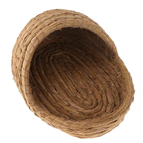 Aymzbd Bite Stroh Gewebtes Handgefertigtes Nistbett für Kleines Haustier, L von Aymzbd