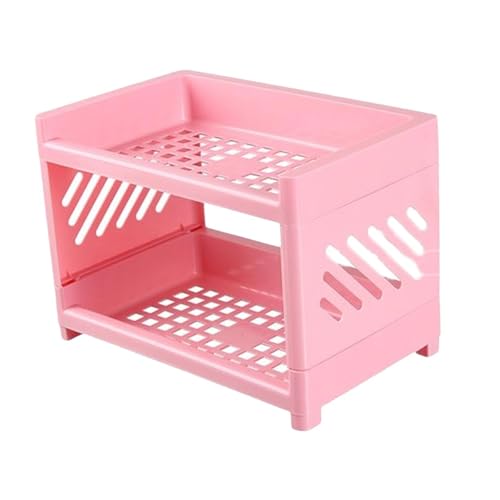 Aymzbd Doppelschicht Hütte für Kaninchen mit Vorhang und Schlafplatz für Frettchen, Rosa von Aymzbd