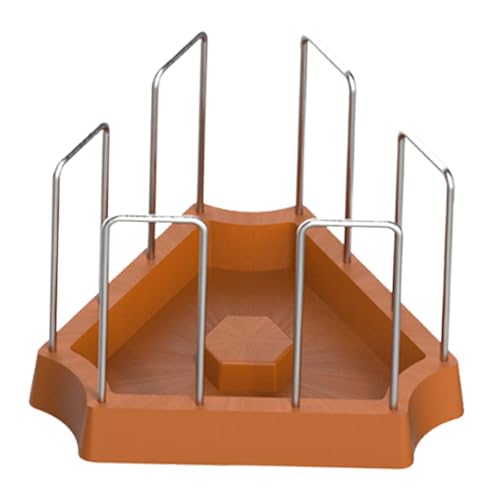Aymzbd Futternapf für Schildkröten Aus Strapazierfähigem Material mit Gewichtetem Boden für Sicheren Stand für Terrarien Und Haustiere, Braun von Aymzbd