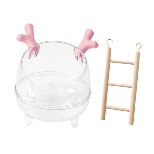 Aymzbd Hamster Sandbad Box für kleine Tiere, Duschbereich und Versteck für Mäuse, Rosa von Aymzbd