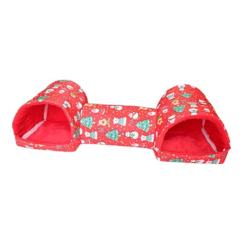 Aymzbd Hamster Tunnelbett für Kaninchen Und Kleintiere mit Spielzeug Und Versteck, Roter Schneemann Aymzbd Hamster Tunnelbett für Kaninchen Und Kleintiere mit Spielzeug Und Versteck, Roter Schneemann von Aymzbd