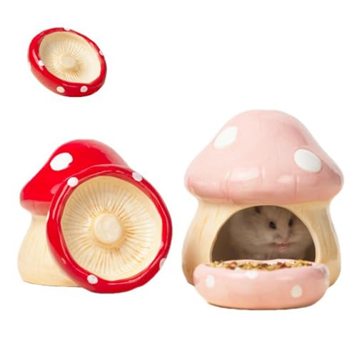 Aymzbd Hamsterhaus, Hamsterversteck, Stabiler Futternapf in Pilzform für Den Innenbereich für Eichhörnchen, Ratten, Frettchen, Zwerghamster, Futternapf A Aymzbd Hamsterhaus, Hamsterversteck, Stabiler Futternapf in Pilzform für Den Innenbereich für Eichhörnchen, Ratten, Frettchen, Zwerghamster, Futternapf A von Aymzbd