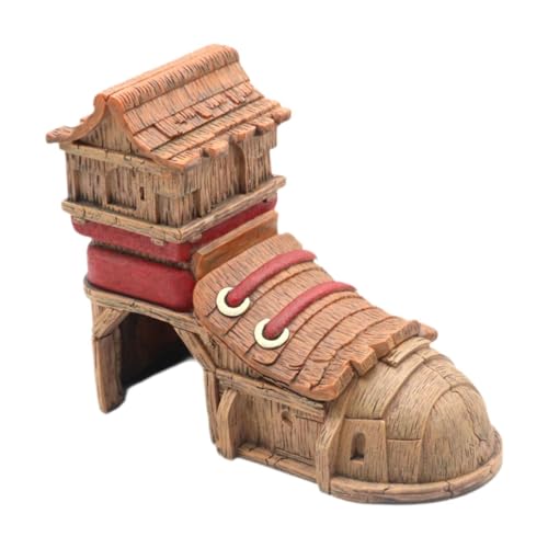 Aymzbd Harz Schuh Haus Ornament Landschaft Realistische Dekorative Aquarium Decor von Aymzbd