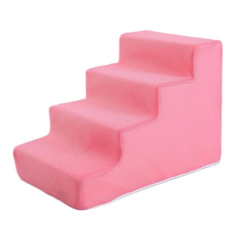 Aymzbd Hochdichte Haustierstufenleiter, Katzenrampe, rutschfeste Hundestufen, Ausgewogene Haustierstufen für Sofas, Kleine Hunde Und Katzen, Couch Hochbetten, Rosa 4 Schritte Aymzbd Hochdichte Haustierstufenleiter, Katzenrampe, rutschfeste Hundestufen, Ausgewogene Haustierstufen für Sofas, Kleine Hunde Und Katzen, Couch Hochbetten, Rosa 4 Schritte von Aymzbd
