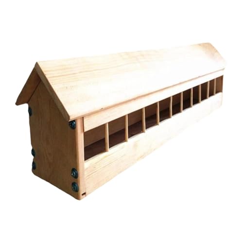 Aymzbd Holzspender für Hühnerfutter und Entenküken, 80x11x7cm von Aymzbd