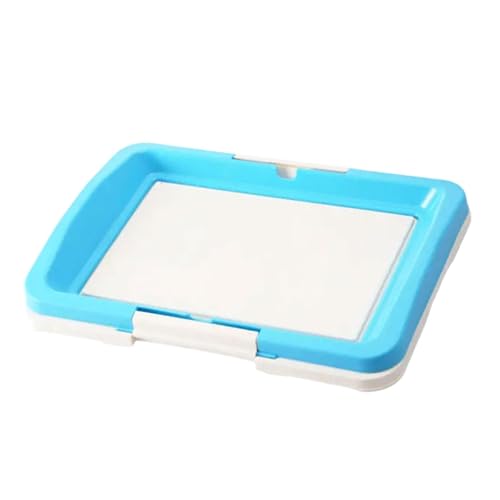 Aymzbd Hunde Toilettenhilfe Töpfchen Pad Tragbar für Welpen Und Andere Tiere, Blau 47x34x5.5 cm von Aymzbd