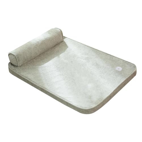 Aymzbd Hundebett mit Nackenrolle, Reißfest, Spritzwassergeschützt, für Den Boden, 59,9 X 45,7 cm, für Zwinger, Waschbare Hundematte für Kleine Und Mittelgroß, Grau Aymzbd Hundebett mit Nackenrolle, Reißfest, Spritzwassergeschützt, für Den Boden, 59,9 X 45,7 cm, für Zwinger, Waschbare Hundematte für Kleine Und Mittelgroß, Grau von Aymzbd