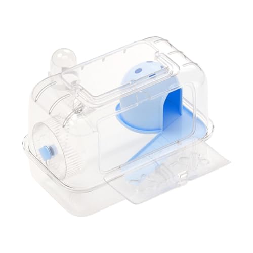 Aymzbd Käfig für Hamster und Zuckerglider mit praktischem Tragegriff, Transparent Blau von Aymzbd