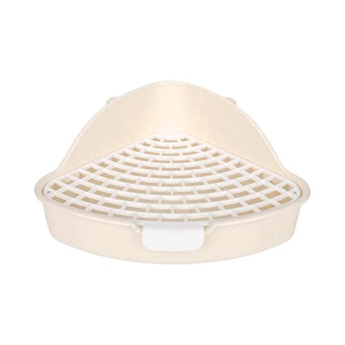 Aymzbd Kaninchen Toilette Töpfchen für Kleintierkäfig Zubehör, Beige von Aymzbd