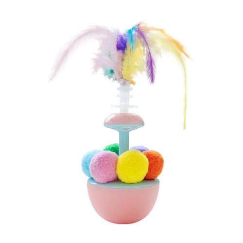 Aymzbd Katzen-Tumbler-Spielzeug mit Federn, Interaktive Spieloption für Katzen im Innenbereich, Rosa Aymzbd Katzen-Tumbler-Spielzeug mit Federn, Interaktive Spieloption für Katzen im Innenbereich, Rosa von Aymzbd