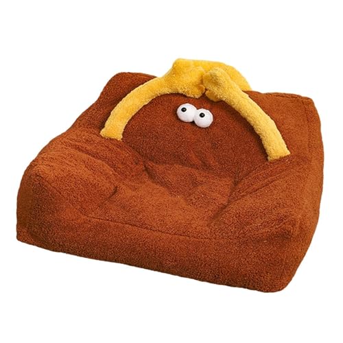 Aymzbd Katzenbetthundsofa Bett Couch Süß Bequemes Kätzchen Bett Haustierkissen für Innenkatzen Haustier Schlafbett für Welpen Hunde Kleine Haustiere, Braun, M von Aymzbd