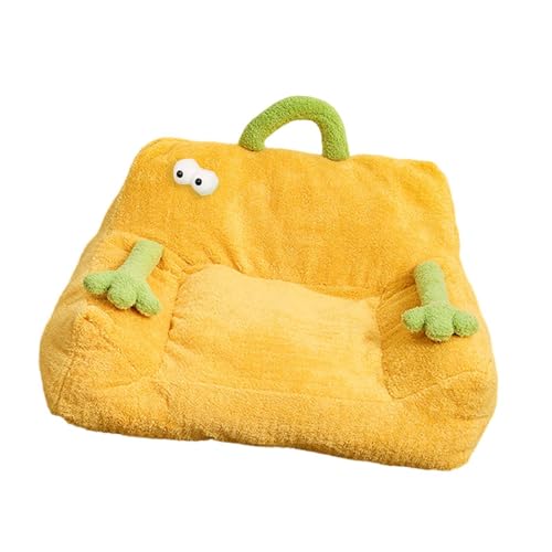 Aymzbd Katzenbetthundsofa Bett Couch Süß Bequemes Kätzchen Bett Haustierkissen für Innenkatzen Haustier Schlafbett für Welpen Hunde Kleine Haustiere, Gelb, S von Aymzbd