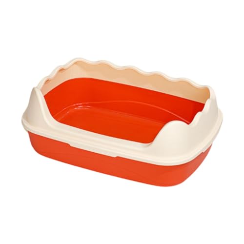 Aymzbd Katzenbox für Abfall, halb geschlossen, mit Abnehmbarer Spritzschutzfunktion für Innenräume, Orange Aymzbd Katzenbox für Abfall, halb geschlossen, mit Abnehmbarer Spritzschutzfunktion für Innenräume, Orange von Aymzbd