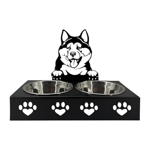 Aymzbd Katzenfutterstation mit Erhöhtem Design, rutschfeste Fütterungsschale für Katzen Und Hunde, A von Aymzbd