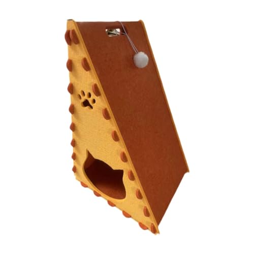 Aymzbd Katzenhaus für Kleine Und Mittlere Katzen mit Kratzfunktion Und Schlafbereich, Orange Gelb Aymzbd Katzenhaus für Kleine Und Mittlere Katzen mit Kratzfunktion Und Schlafbereich, Orange Gelb von Aymzbd