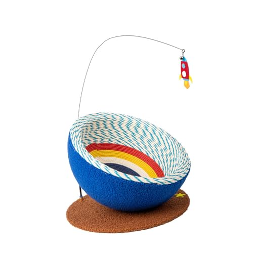 Aymzbd Katzenkratzbaum mit Spielball Schleifen Krallen Kratzbrett Nest Kratzmatte für von Aymzbd