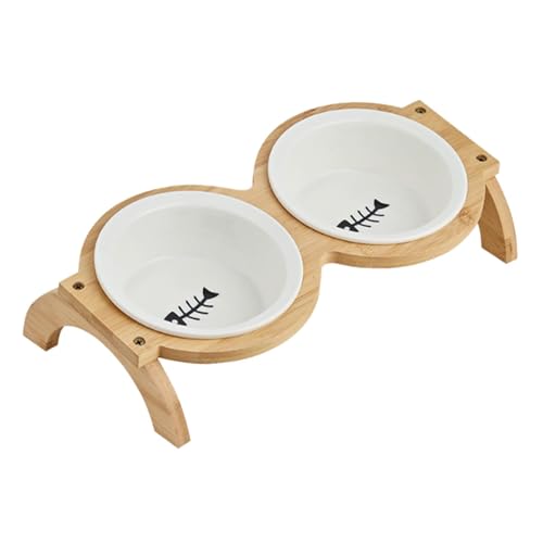 Aymzbd Katzennäpfe mit Erhöhtem Design, Futterstation für Haustiere, Tragbare Schalen für Wasser Und Futter, Geeignet für Kätzchen Und Hunde, Fischknochen Aymzbd Katzennäpfe mit Erhöhtem Design, Futterstation für Haustiere, Tragbare Schalen für Wasser Und Futter, Geeignet für Kätzchen Und Hunde, Fischknochen von Aymzbd