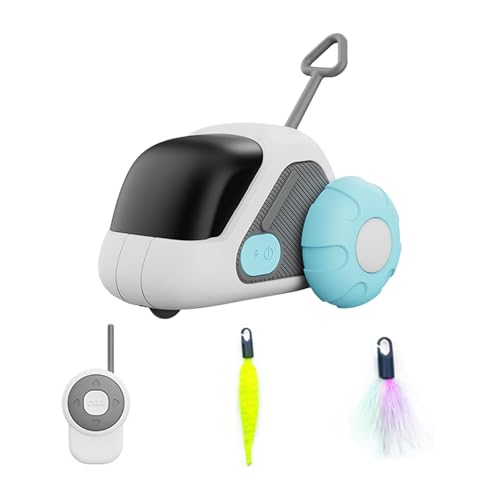 Aymzbd Katzenspielzeug mit Automatischer Bewegung, Interaktives Spielgerät für Katzen, USB Betrieben Und Wiederaufladbar, Blau von Aymzbd