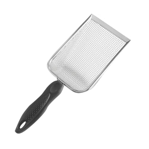 Aymzbd Katzenstreu, Katzentoilette, Sandsieb, Kotlöffel, Sandsieb, Reinigungswerkzeug Zum Sieben von KOT, Schwarzer Griff Mesh 8 von Aymzbd