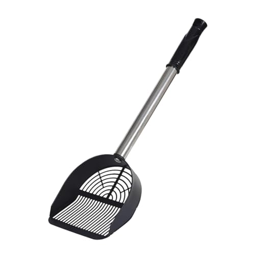 Aymzbd Katzenstreu Sand Rechen Heavy Duty Lange Griff Edelstahl Sieben Tiefer Er Multifunktionale, Schwarz von Aymzbd