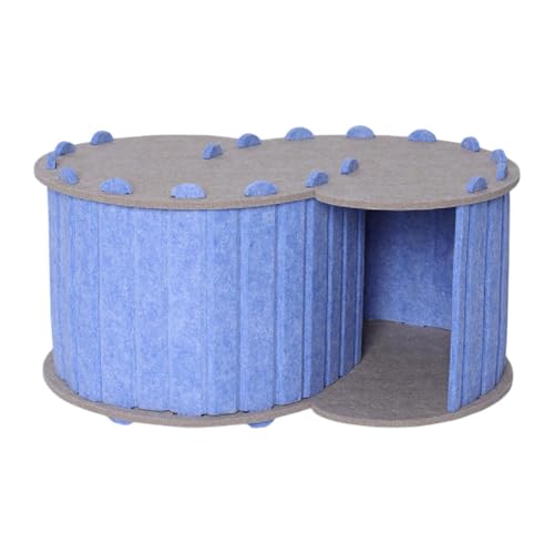 Aymzbd Katzentunnelbett für Zwei Katzen mit Zwei Öffnungen, Spielplatz und atmungsaktives Design, einfach zu reinigen, Blau Aymzbd Katzentunnelbett für Zwei Katzen mit Zwei Öffnungen, Spielplatz und atmungsaktives Design, einfach zu reinigen, Blau von Aymzbd