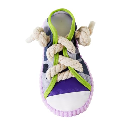 Aymzbd Kauspielzeug für Hunde Kleiner Rassen, Robustes Segeltuch, Schuhform, Seilknotenspielzeug von Aymzbd