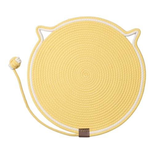 Aymzbd Kratzunterlage für Katzen mit Spielzeug und interaktivem Ball für Zuhause, Gelb Aymzbd Kratzunterlage für Katzen mit Spielzeug und interaktivem Ball für Zuhause, Gelb von Aymzbd