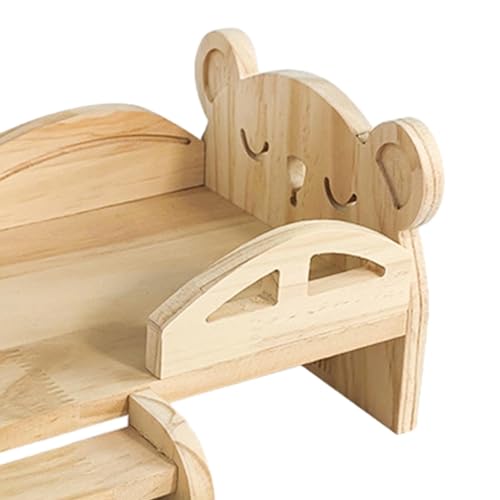 Aymzbd Nest für Meerschweinchen Und Hamster, Holzstruktur, Spiel Und Schlafbereich für Kleine Tiere, Großer Bär von Aymzbd